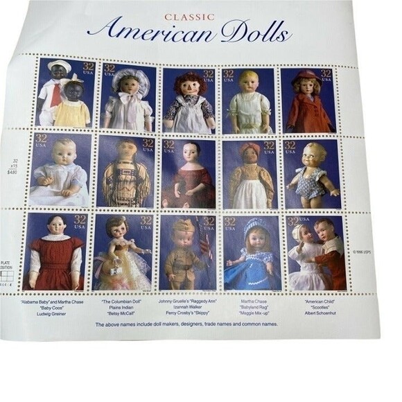Classic American Dolls Sheets of 15 32¢ Stamps  # 3151 Brand New 2 Sheets - Picture 2 of 6